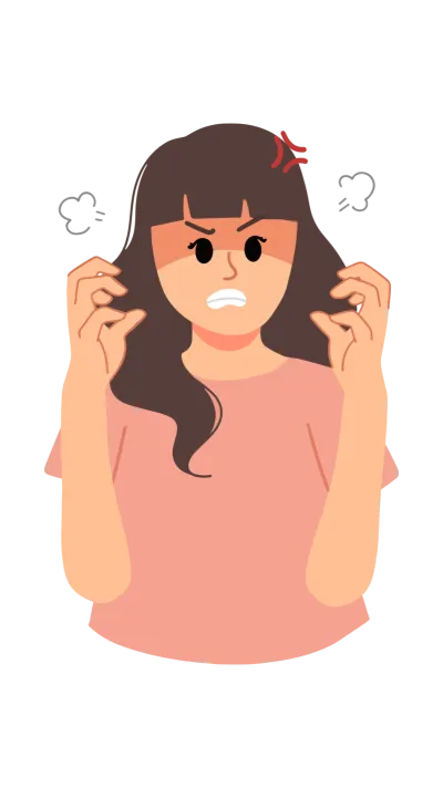 Illustrazione di una ragazza frustrata